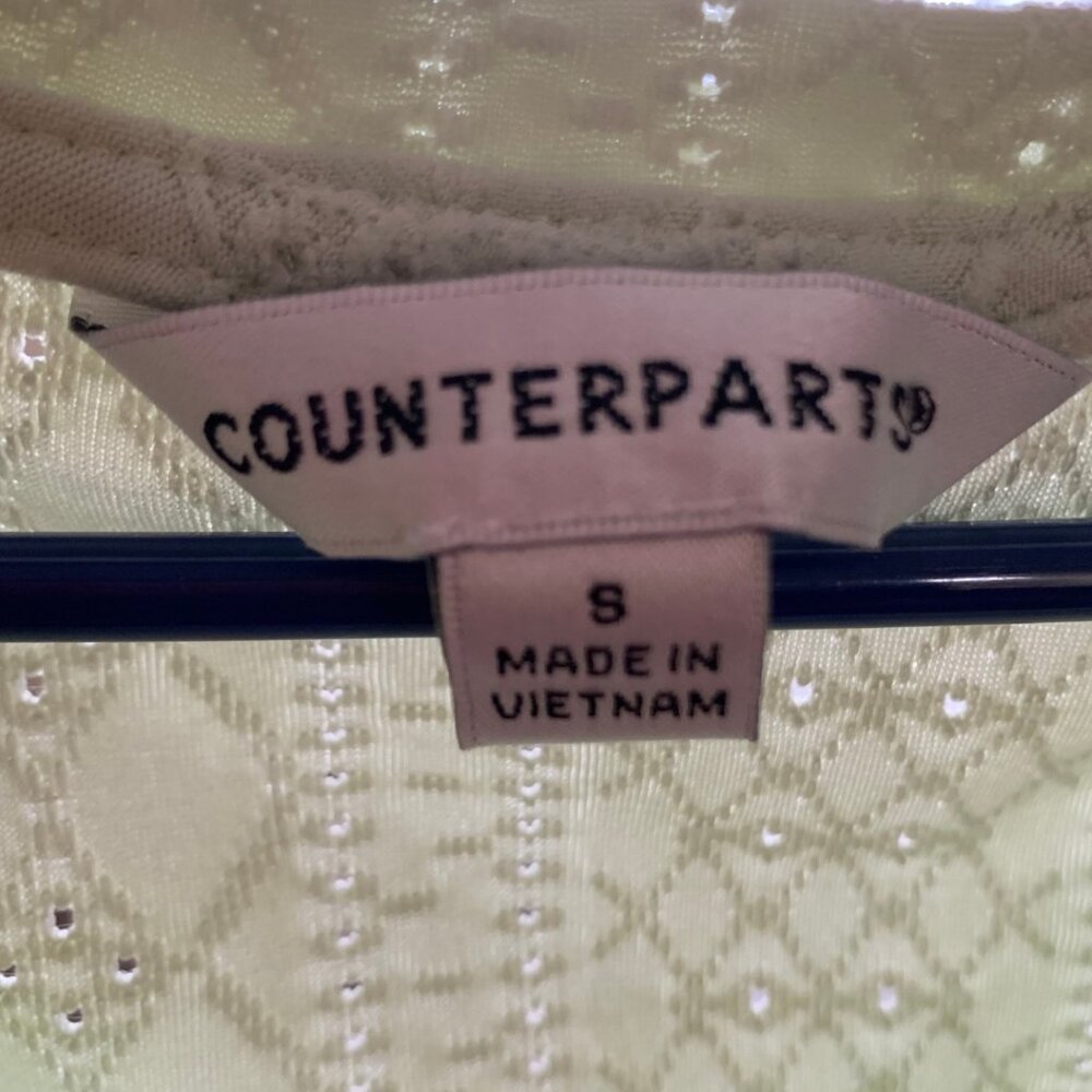 Counterparts Light Lime Green Eyelets Top for Women - Picture 4 of 4
